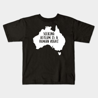 'Seeking Asylum Is Human Right' Refugee Care Shirt Kids T-Shirt